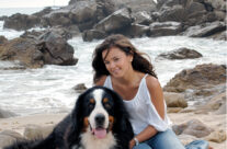 Jessica and Dog Newport Beach Portrait